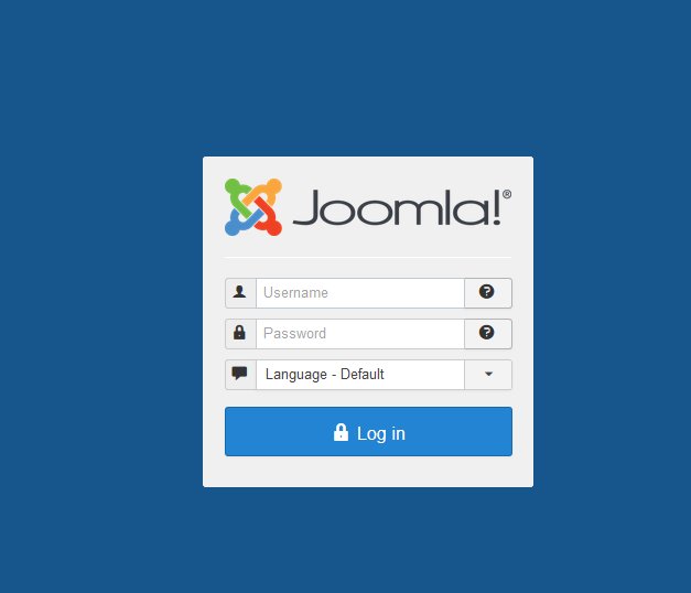Login into Joomla admin panel